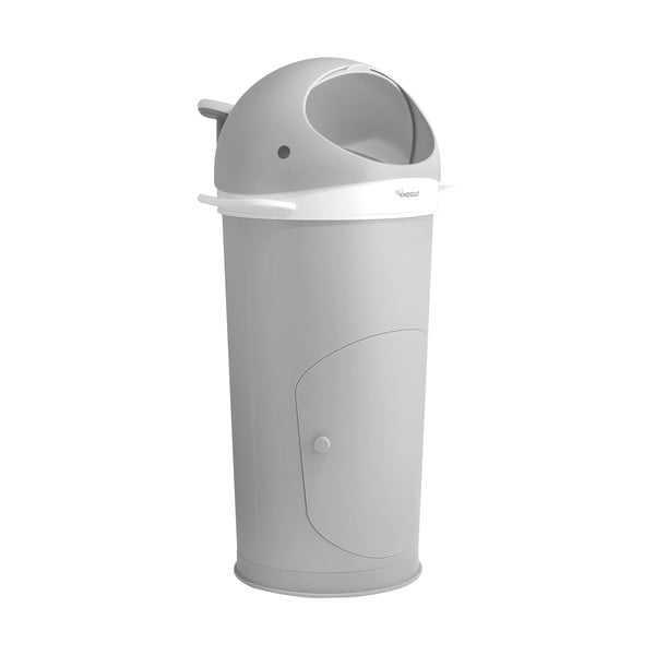 Светлосиво пластмасово кошче за пелени 25 l Whale – Kindsgut