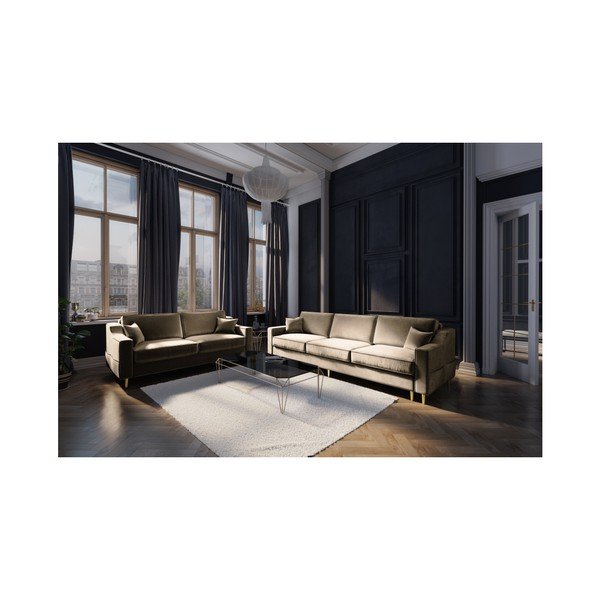 Бежов двуместен диван Marigold - Mazzini Sofas-image-3