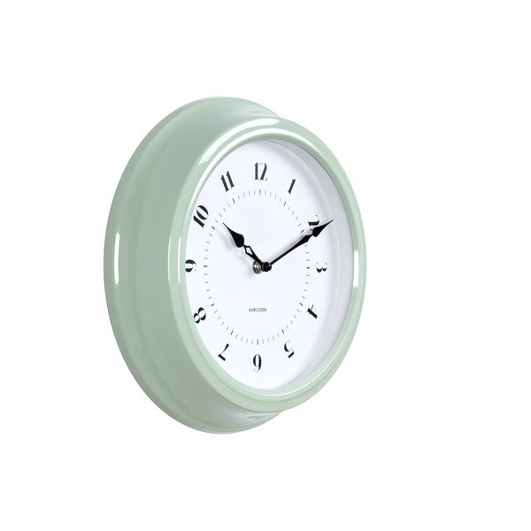 Zelené nástěnné hodiny Karlsson Fifties, průměr 30 cm-image-1