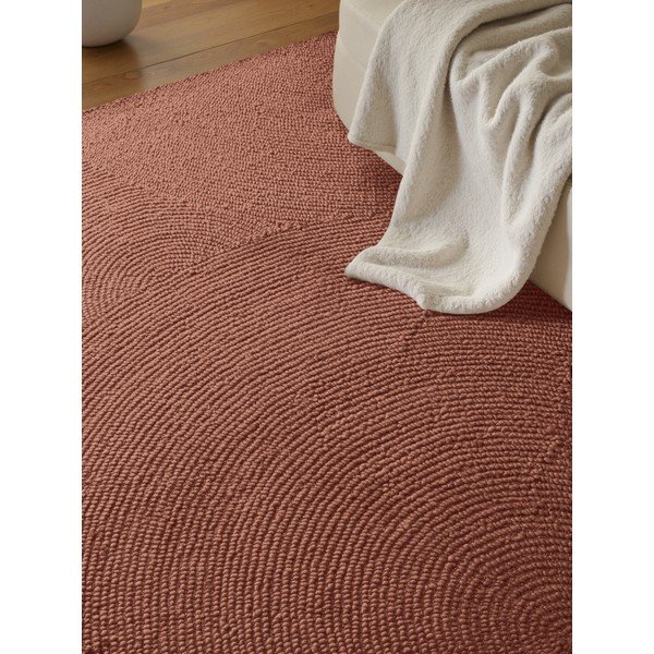 Теракотен ръчно изработен вълнен килим 200x300 cm Calmio – Hanse Home-image-2