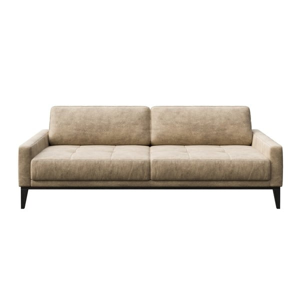 Бежов диван с тапицерия от изкуствена кожа, 210 cm Musso - MESONICA
