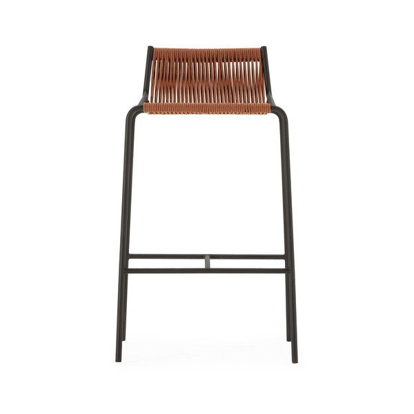 Теракотен метален бар стол (височина на седалката 65 cm) Emily – Marckeric-image-4