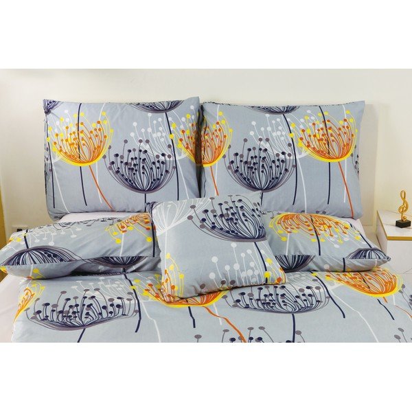 Светлосиньо единично спално бельо от микросатен 6 части 140x200 cm Stella – My House-image-1
