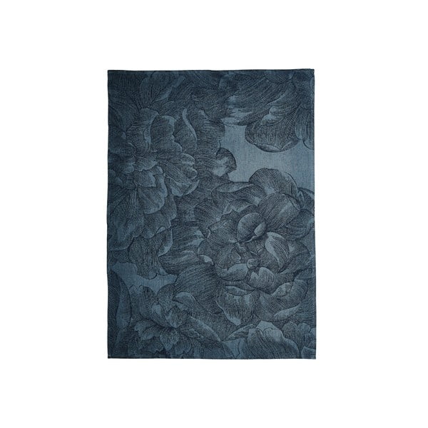 Синя памучна кухненска кърпа Rose, 50 x 70 cm Modern - Södahl