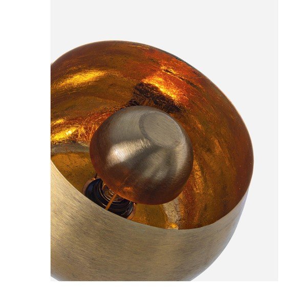 Метална настолна лампа  в златист цвят с метален абажур (височина 24,5 cm) Ishan – Bizzotto-image-2