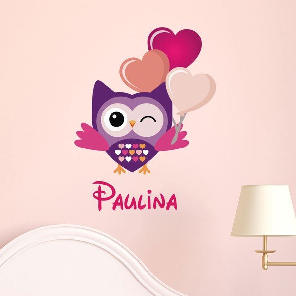 Стикер за стена с името Festive Owl - Ambiance-image-1