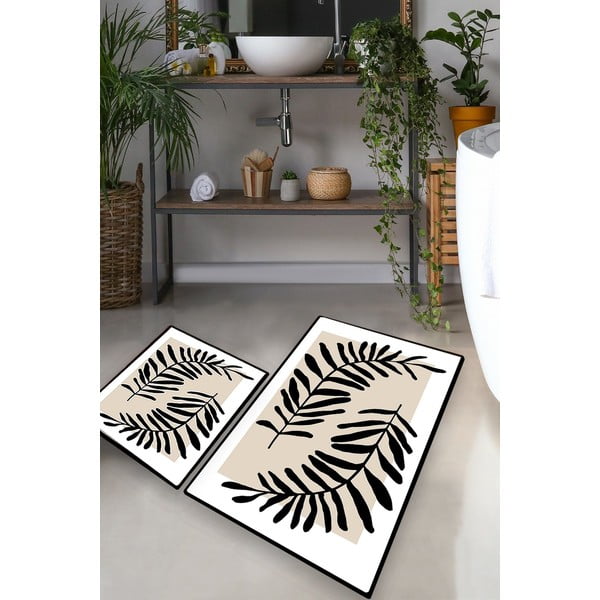 Бежови килими за баня в комплект от 2 бр. 60x100 cm Casting – Foutastic-image-1