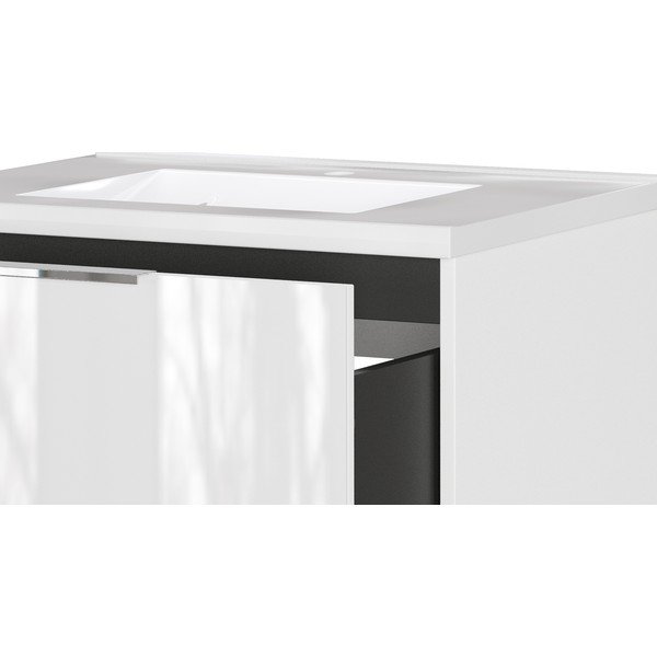 Бял гланцов стенен шкаф за мивка 61x61 cm Celano – Germania-image-4