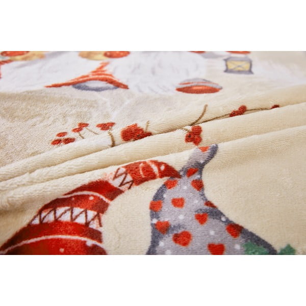 Светлокафяво единично  спално бельо от микроплюш 140x200 cm Goblin – My House-image-3