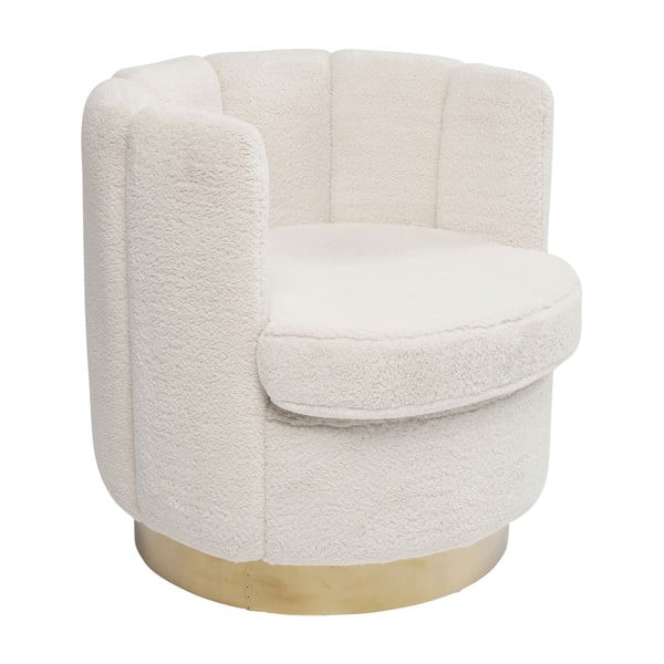 Кремаво бяло кресло от изкуствена кожа Silhouette - Kare Design