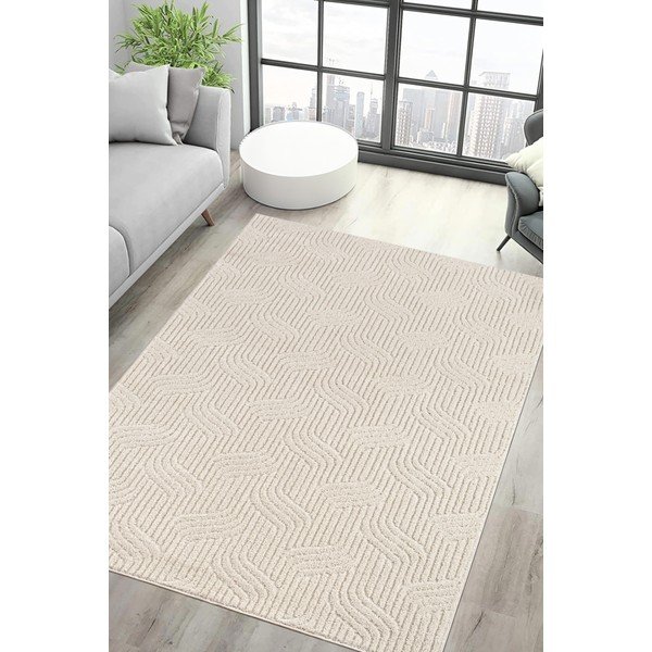 Кремав килим подходящ за пране 150x230 cm Loopy – Mila Home-image-1