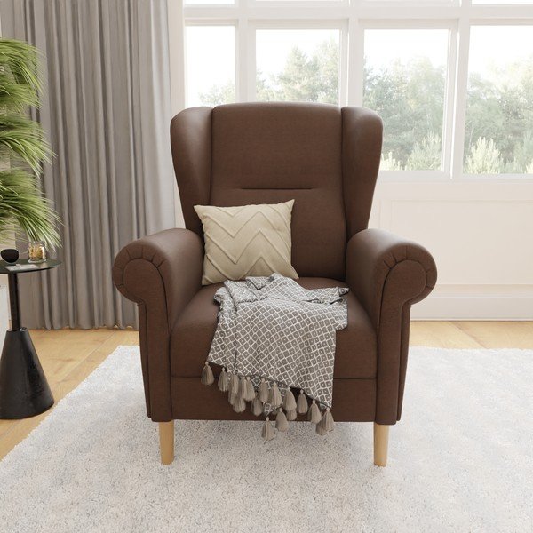 Тъмнокафяво кресло крило Swan – Ropez-image-1