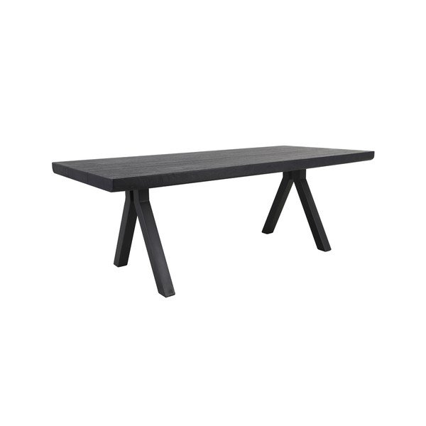 Черна трапезна маса 100x220 cm Muden – Light & Living-image-2