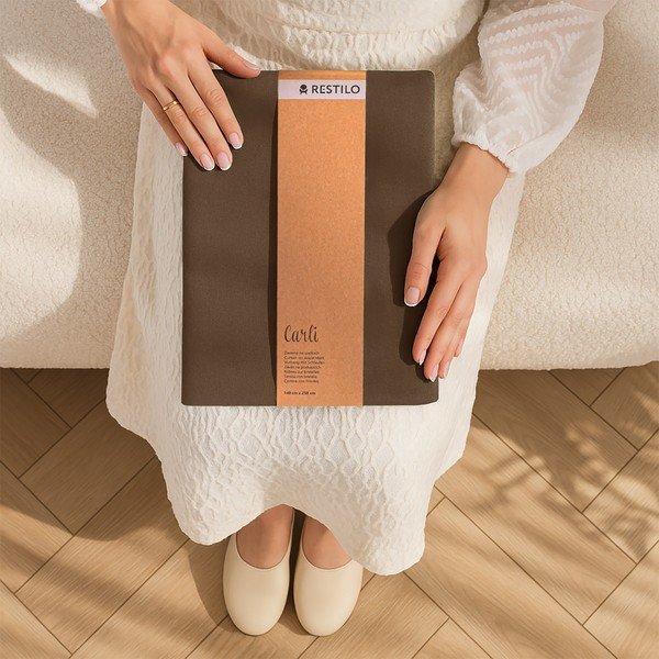 Кафяво затъмняващо перде 140x270 cm Carli – Restilo-image-4