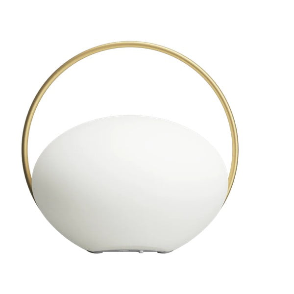 Бяла LED затъмняваща се настолна лампа (височина 19 cm) Orbit – UMAGE