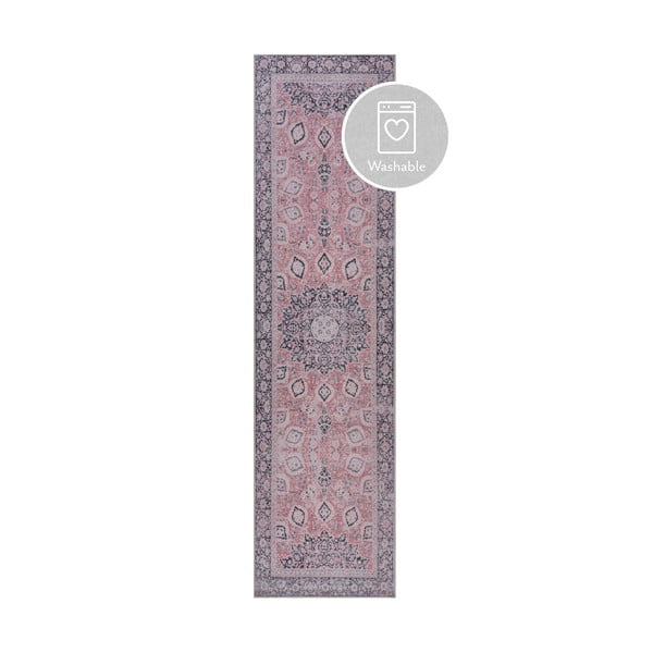 Розов миещ се килим 60x230 cm FOLD Somerton - Flair Rugs