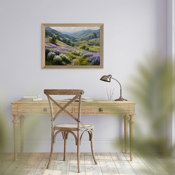 Печатна картина с включена рамка 75x56 cm Violet Hills – Styler-image-2
