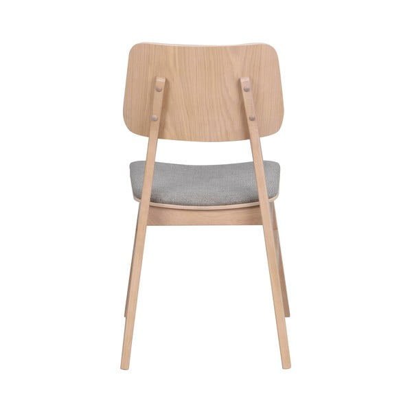 Светлокафяв трапезен стол със светлосива седалка Nagano - Rowico-image-4