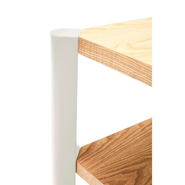 Кремав/в светло естествен цвят стелаж от декор от дъб  126x128x43 cm Bona – Teulat-image-4