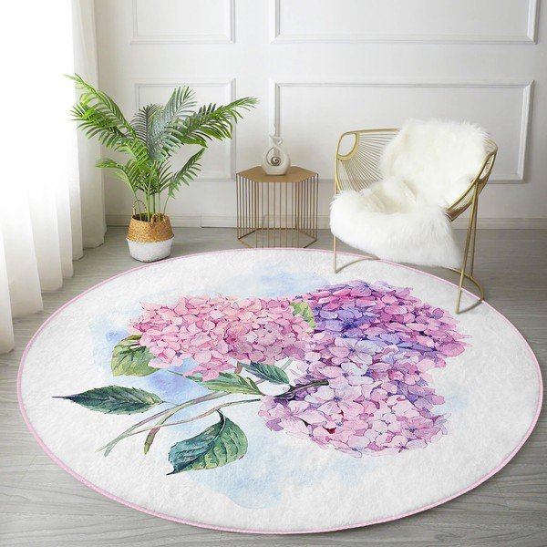 Кръгъл килим подходящ за пране и за прахосмукачки роботи ø 100 cm Comfort – Mila Home-image-4