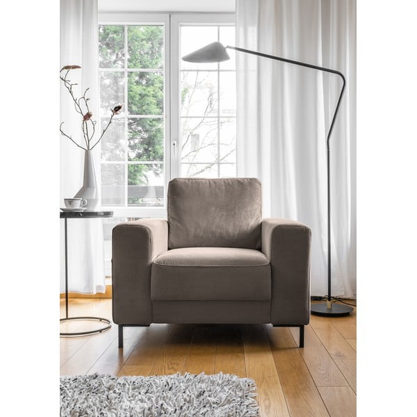 Кафяво кресло от рипсено кадифе Lofty Lilly – Miuform-image-1