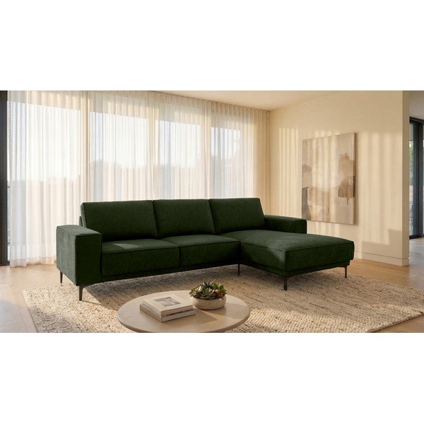 Зелен шенилов ъглов диван (десен ъгъл) Copenhagen – Scandic-image-1