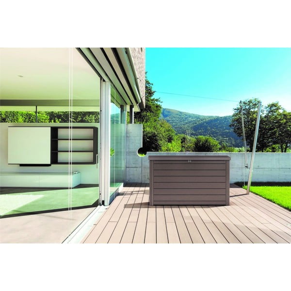 Кафява пластмасова градинска кутия за съхранение Ontario – Keter-image-2