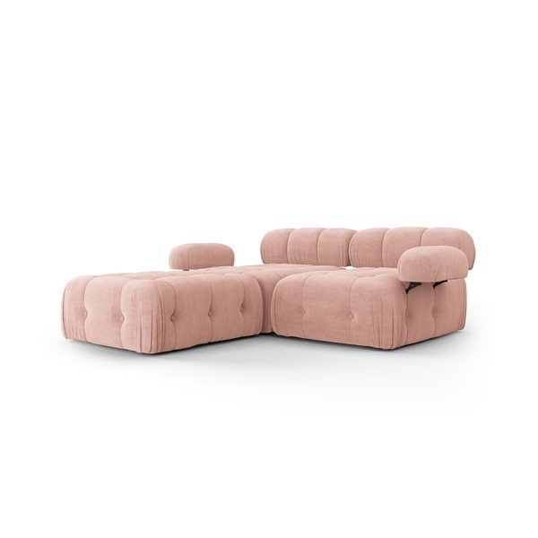 Светлорозов ъглов диван Ferento – Cosmopolitan Design-image-1