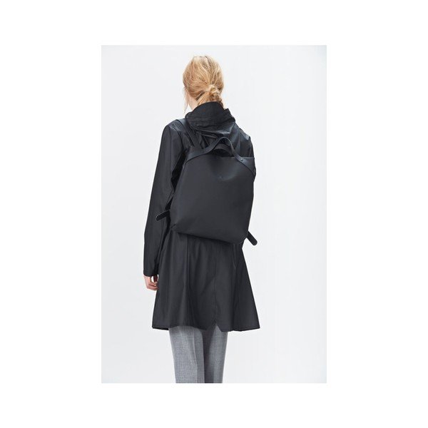 Черна висока водоустойчива чанта за смяна - Rains-image-4