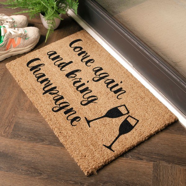 Изтривалка от кокосови влакна 40x60 cm Bring Champagne – Artsy Doormats-image-1