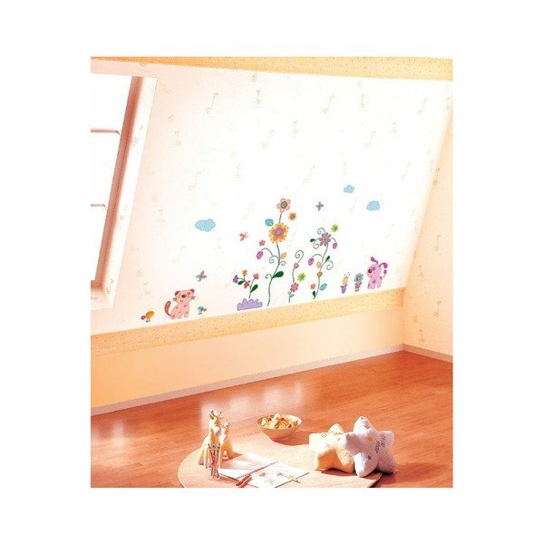Стикер за стена Цветни животни и дърво - Ambiance-image-2