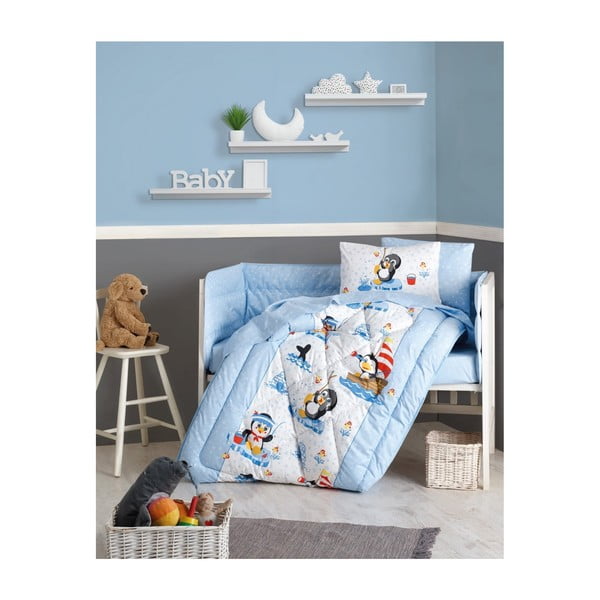 Комплект детско памучно спално бельо за единично легло Penguen - Mijolnir