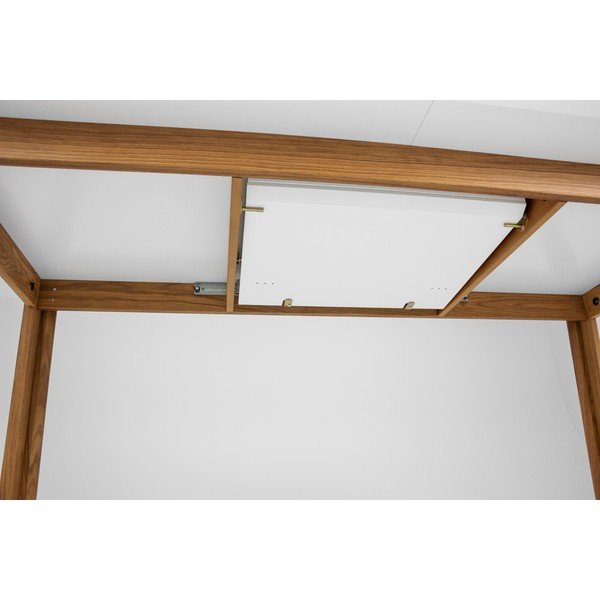 Бяла сгъваема маса за хранене с крака от дъбово дърво Profil - Tenzo-image-4