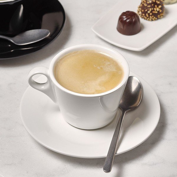 Бяла порцеланова чаша за еспресо 80 ml Barista – BonBistro-image-1