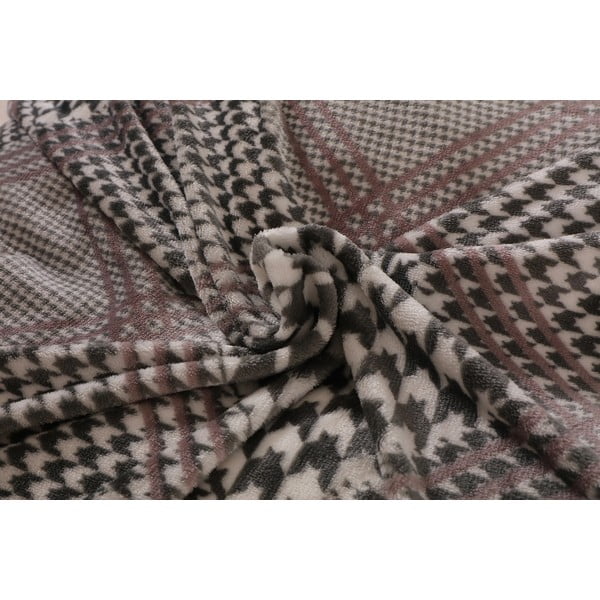 Сиво микроплюшено спално бельо за единично легло 140x200 cm - My House-image-3