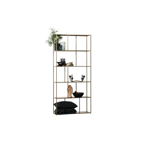 Метален шкаф за книги в златист цвят 90x196 cm Valued - BePureHome-image-3