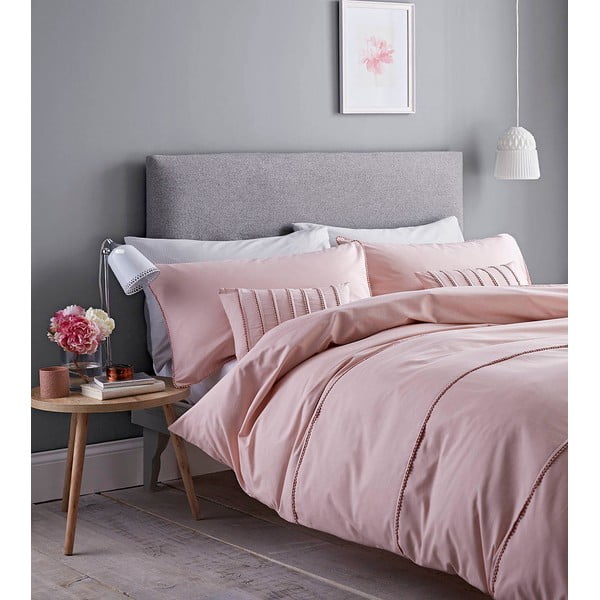 Розово спално бельо , 135 x 200 cm Pom Pom - Catherine Lansfield