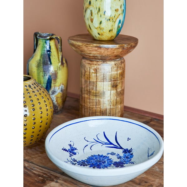 Синьо-бежова теракотна купа ø 41 cm Aleni – Bloomingville-image-1