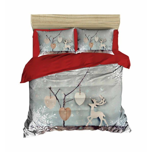 Коледно спално бельо за двойно легло с чаршаф Nicola, 160 x 220 cm - Mijolnir