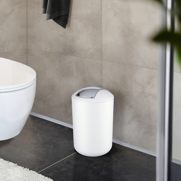 Бяло пластмасово кошче за боклук 6,5 l Brasil – Wenko-image-1