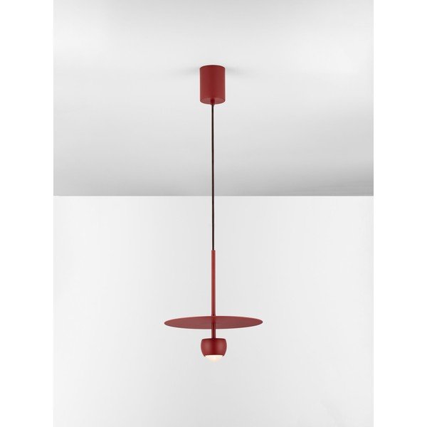 Червено алуминиево LED висящо осветително тяло ø 30 cm Edem – Nova Luce-image-4