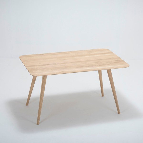 Маса за хранене от дъбова дървесина , 140 x 90 cm Stafa - Gazzda-image-1