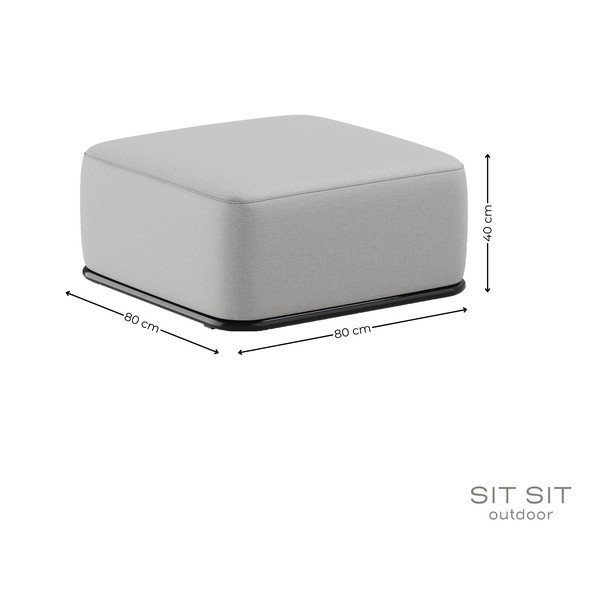 Светлосив градински отоман Straw - Sit Sit-image-4