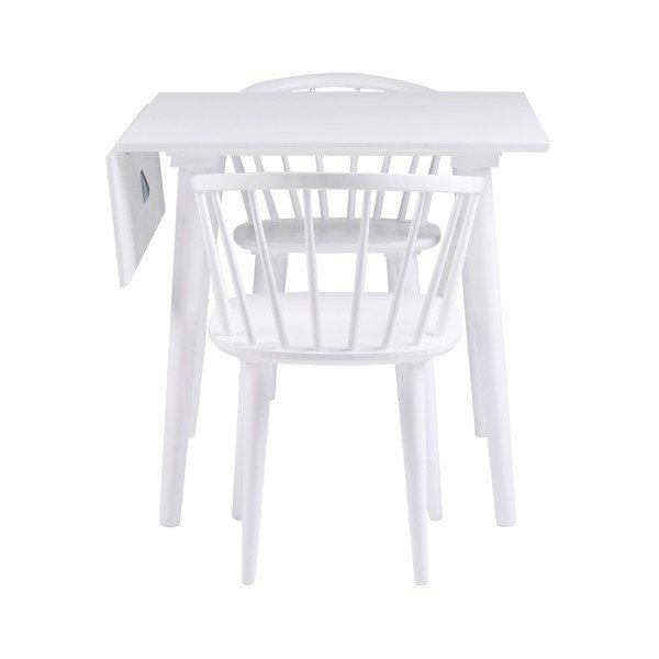 Бял трапезен стол от каучуково дърво Carmen - Rowico-image-1