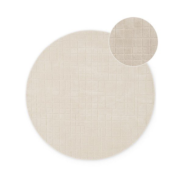 Бежов вълнен кръгъл килим ø 160 cm Kenso – Villeroy&Boch