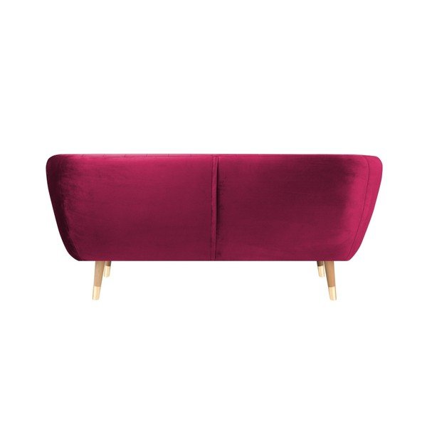 Růžová sametová pohovka Mazzini Sofas Benito, 158 cm-image-4