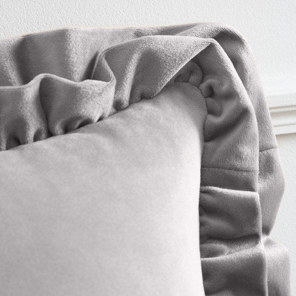 Кадифена декоративна възглавница 43x43 cm Velvet Double Frill – Catherine Lansfield-image-2