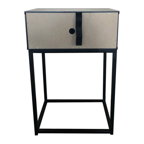 Черно нощно шкафче Mitra - Actona-image-3