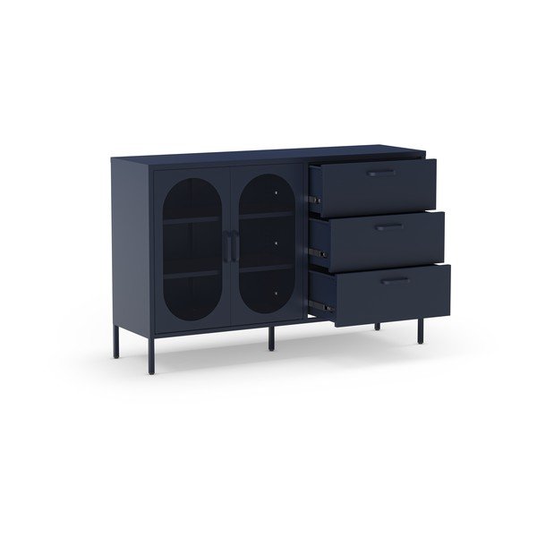 Тъмносин скрин 140x90 cm Diora – Marckeric-image-4