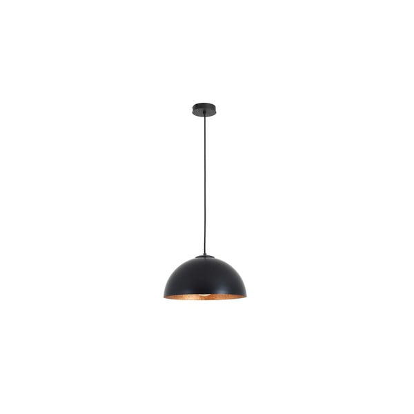 Черна висяща лампа с детайли в меден цвят , ø 35 cm Lord - CustomForm